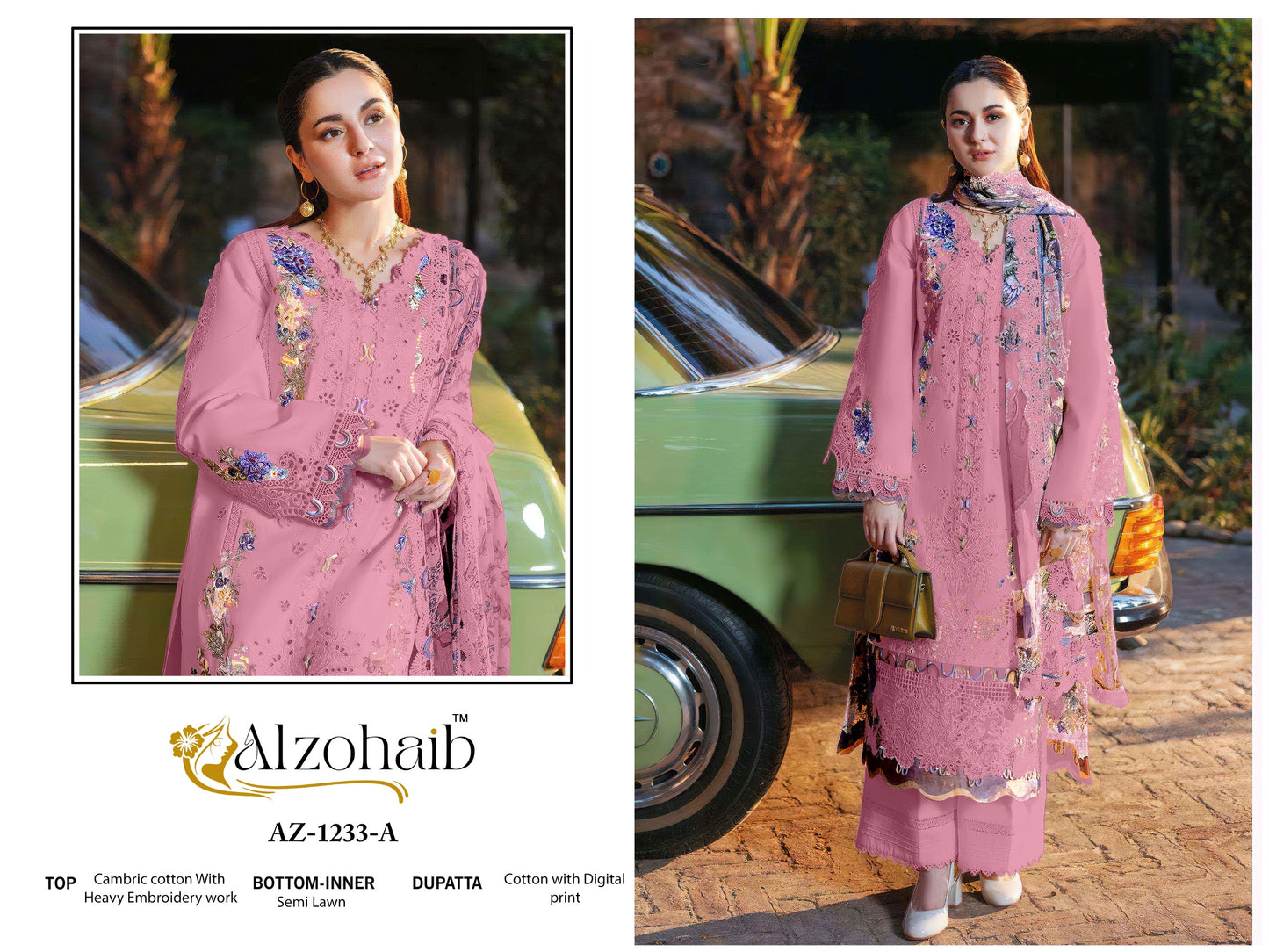 1233A Zahra Vol 2 Al Zohaib Cotton Pakistani Salwar Suits