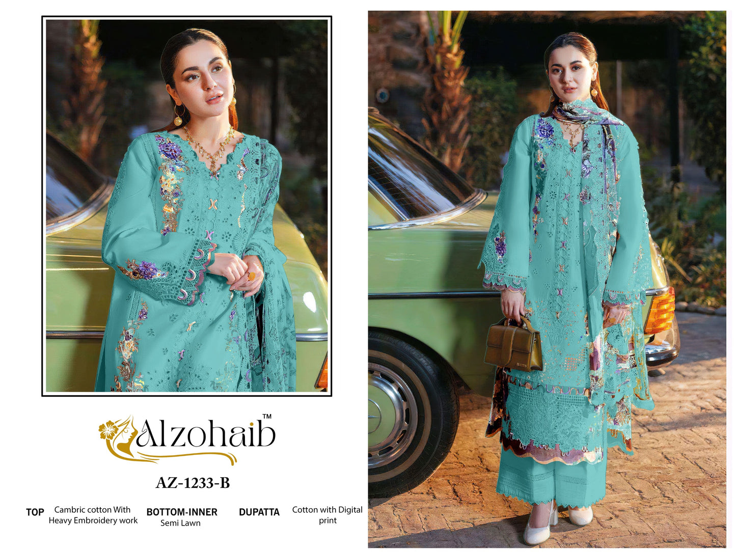 1233B Zahra Vol 2 Al Zohaib Cotton Pakistani Salwar Suits