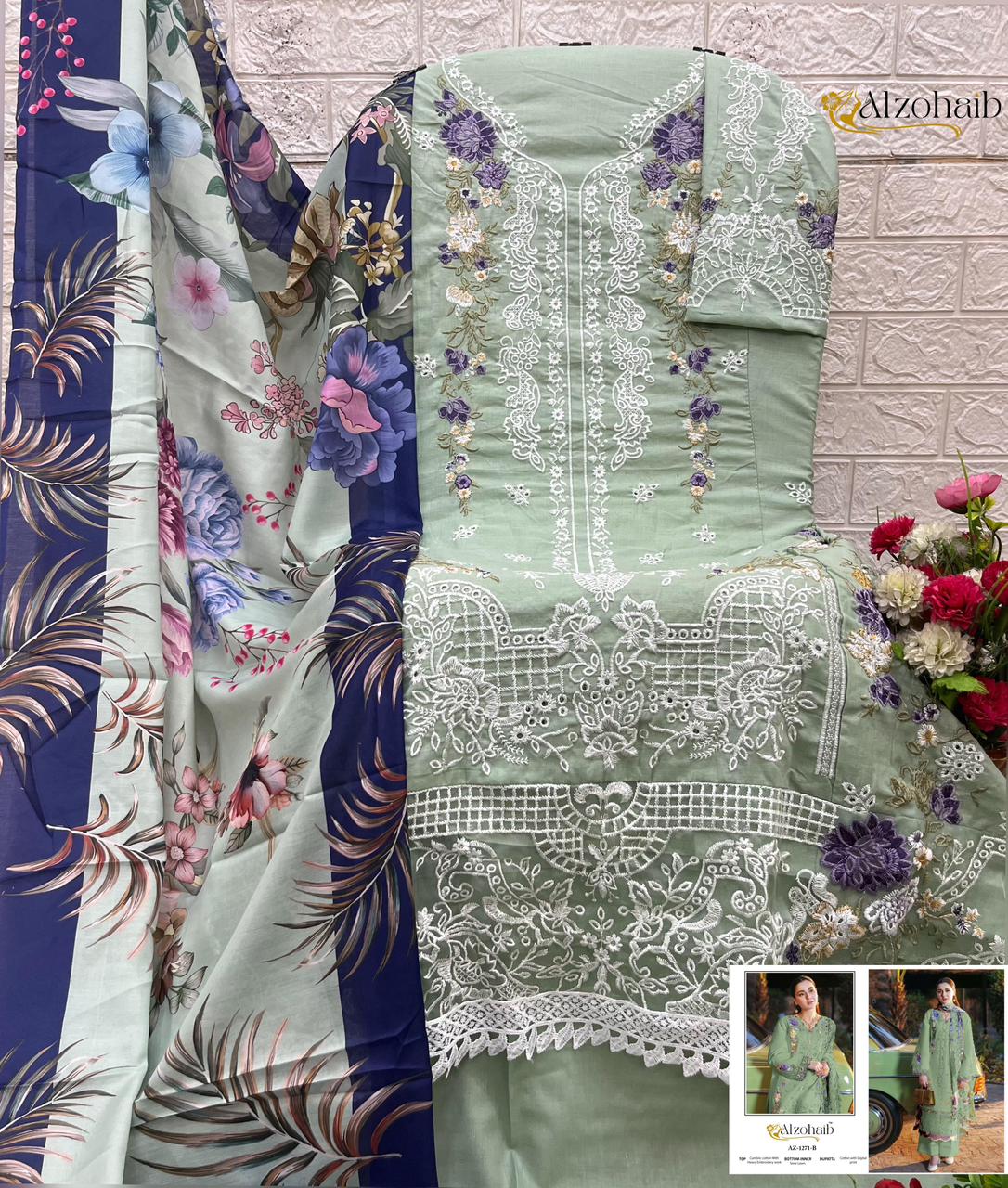 1233D Zahra Vol 2 Al Zohaib Cotton Pakistani Salwar Suits