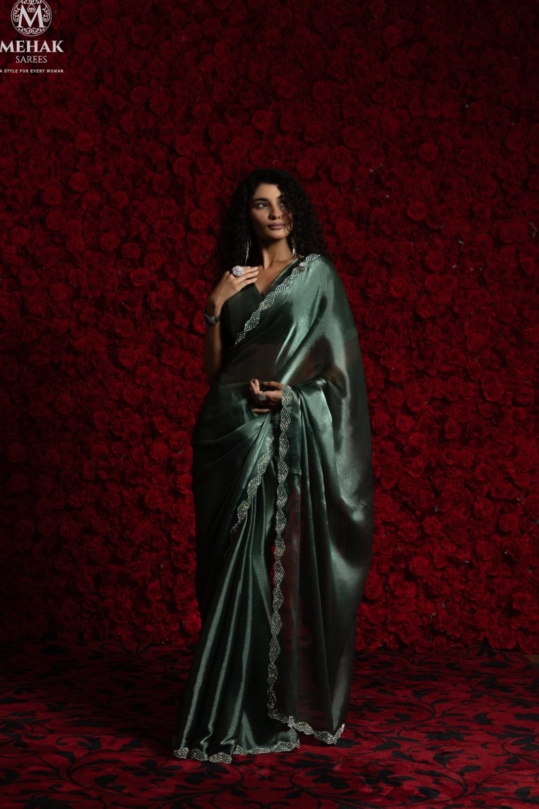 1239-B Mehek Tissue Chiffon Sarees