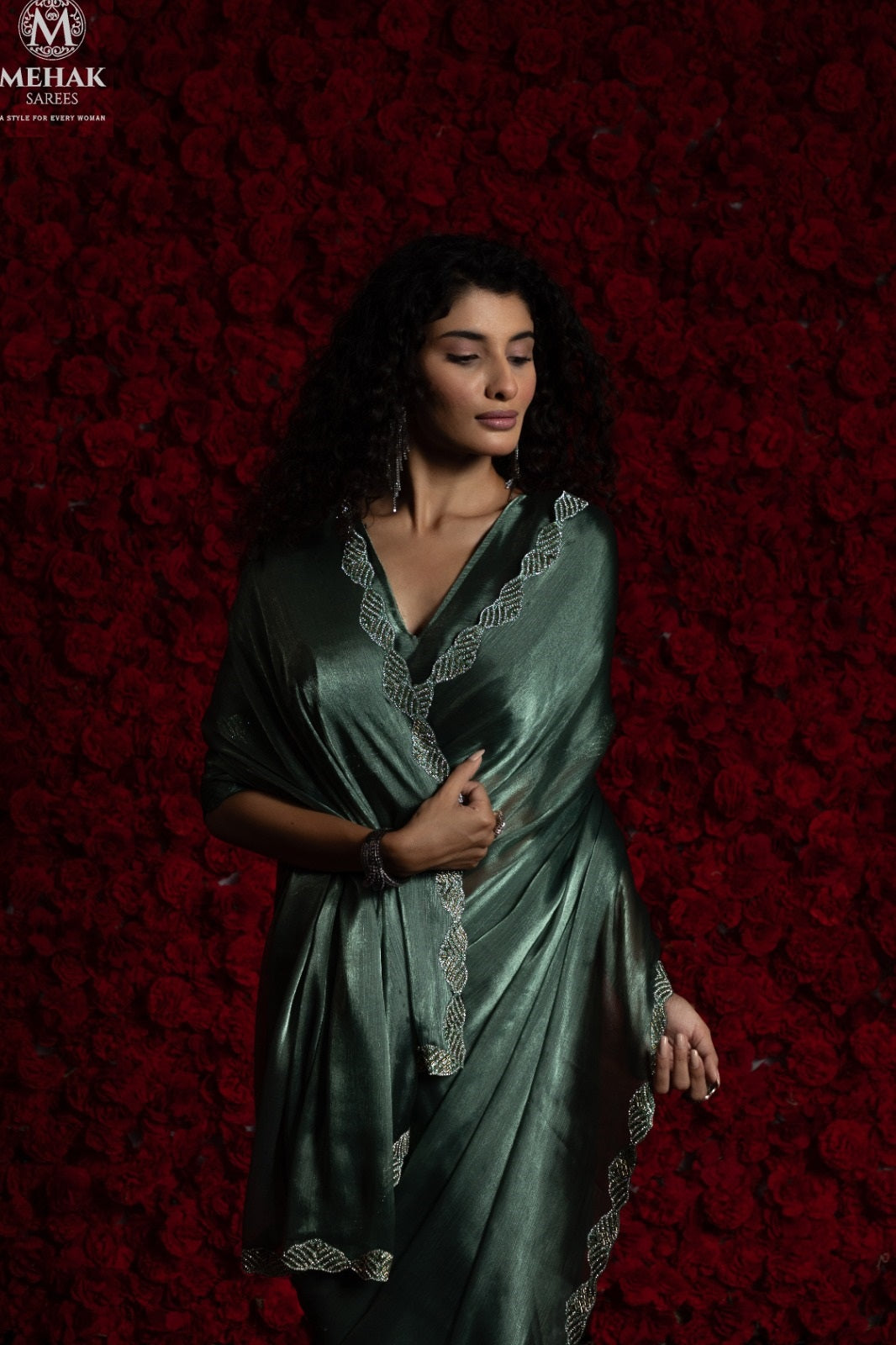 1239-B Mehek Tissue Chiffon Sarees
