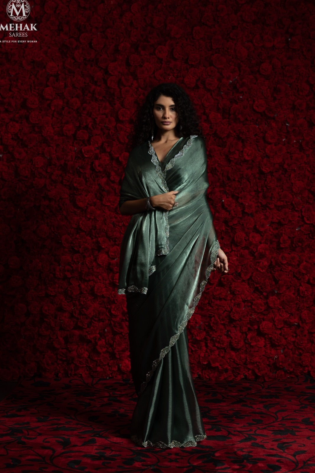 1239-B Mehek Tissue Chiffon Sarees