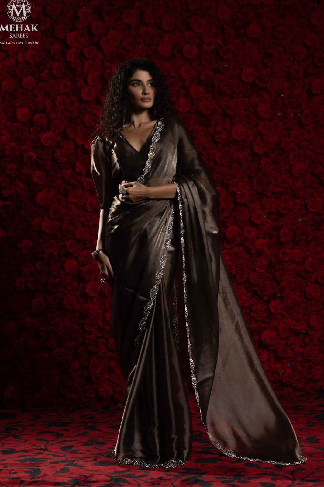 1239-C Mehek Tissue Chiffon Sarees