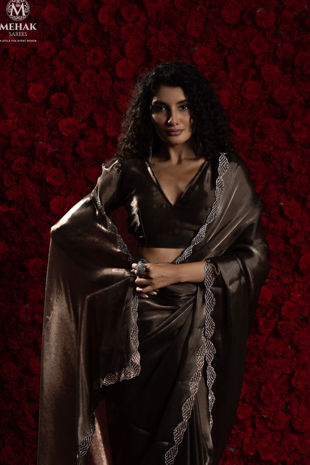 1239-C Mehek Tissue Chiffon Sarees