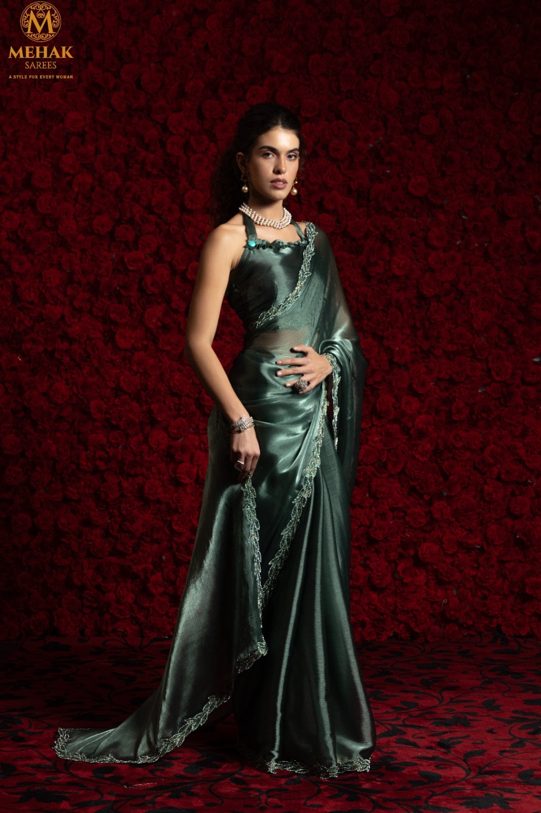 1240-B Mehek Tissue Chiffon Sarees