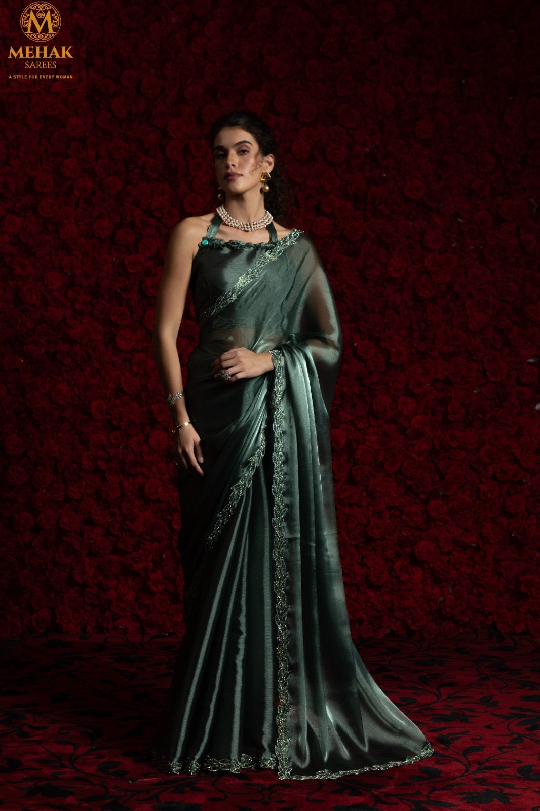 1240-B Mehek Tissue Chiffon Sarees
