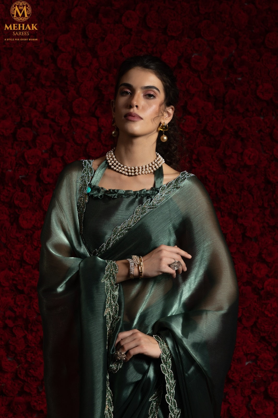 1240-B Mehek Tissue Chiffon Sarees