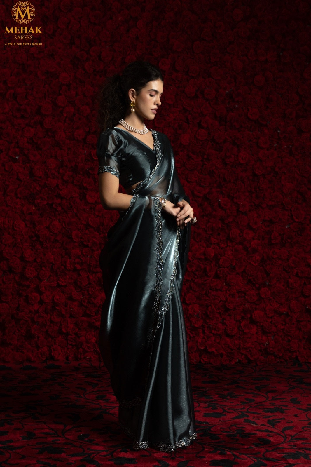 1240-D Mehek Tissue Chiffon Sarees