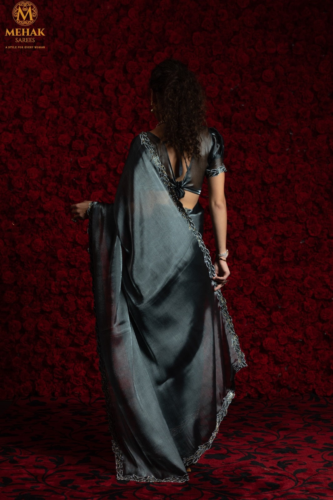 1240-D Mehek Tissue Chiffon Sarees