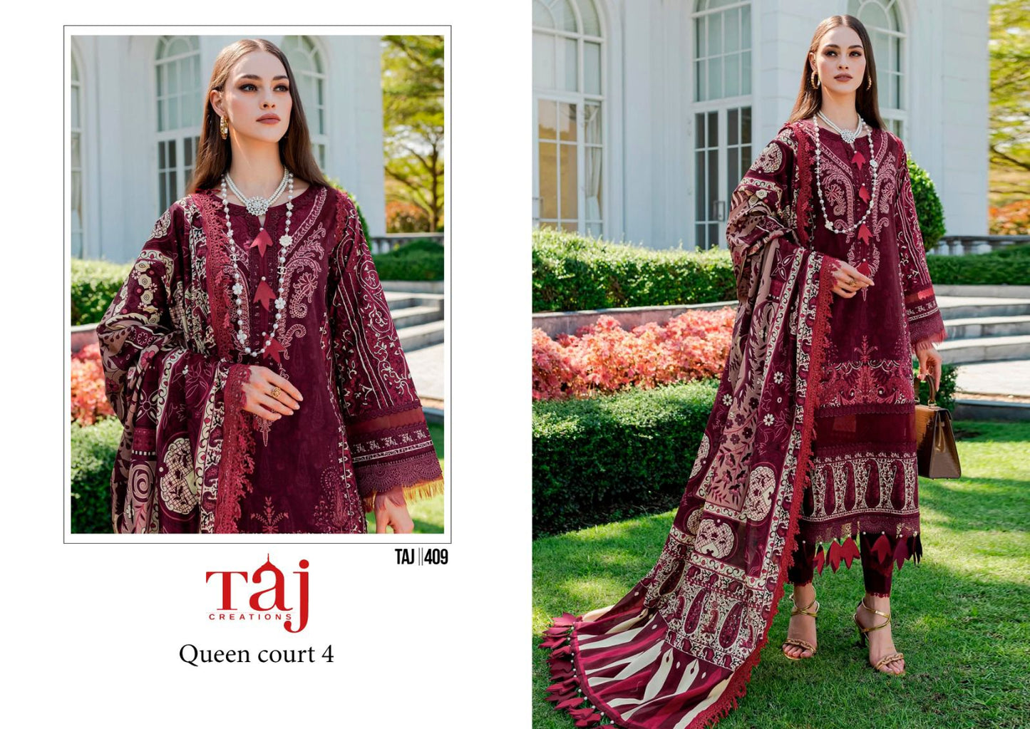 Dn-409 Taj Creations Pakistani Salwar Suits