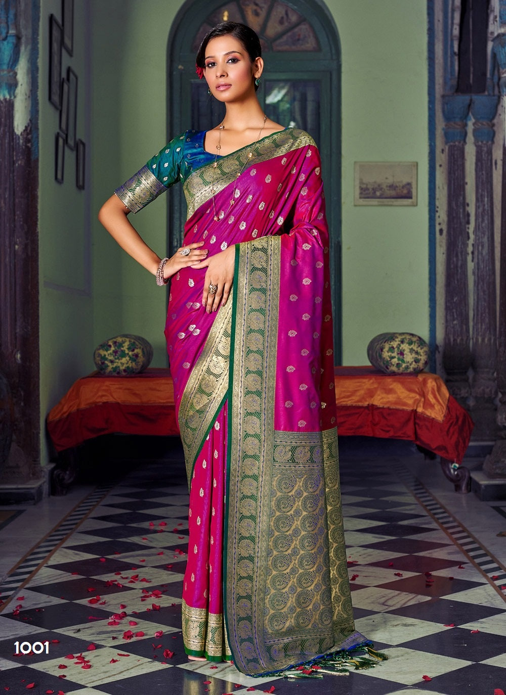 1001 Banarasi Silk Sangam Sarees