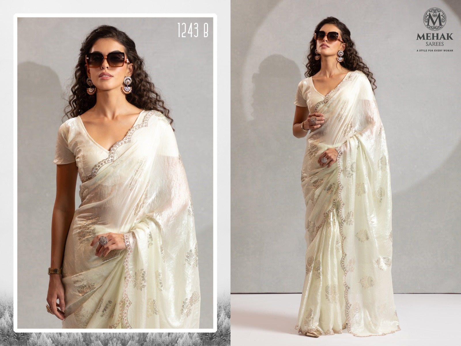 1243-B Mehek Satin Silk Sarees