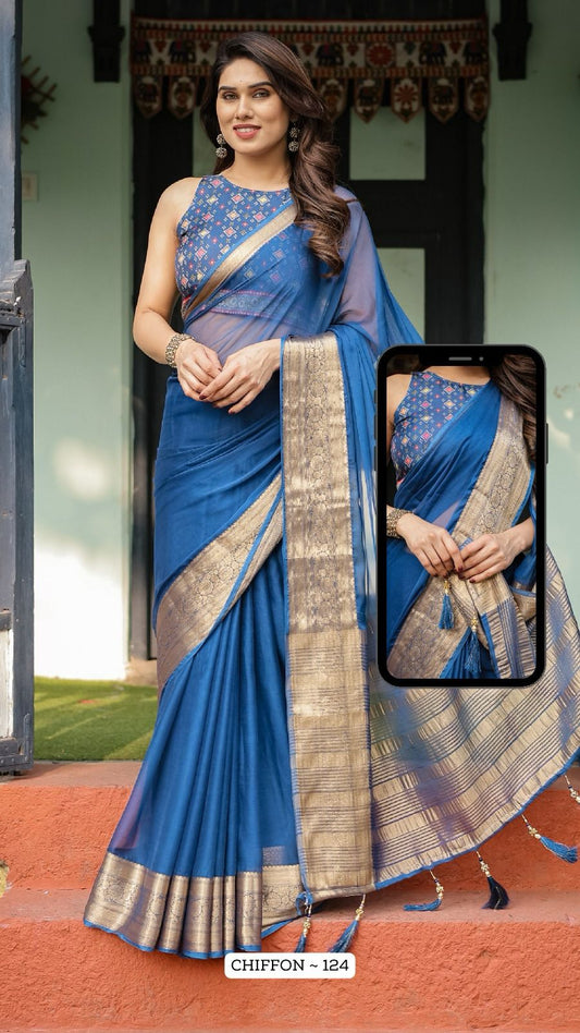 124 Almaari Chiffon Sarees