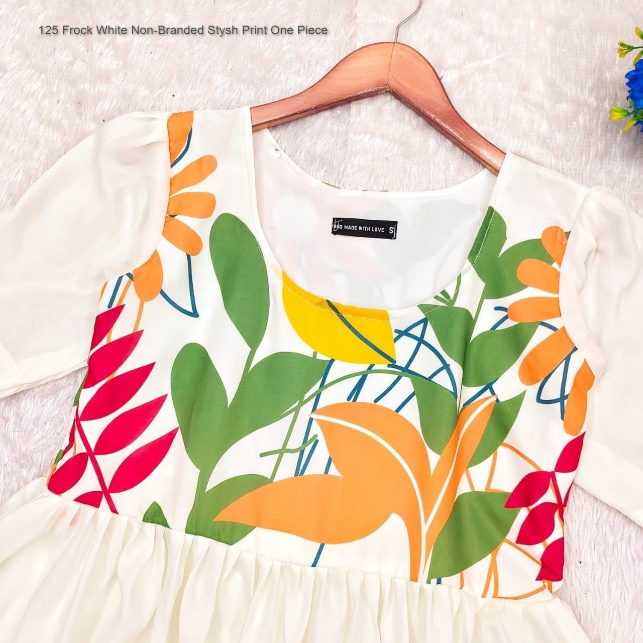 125 Frock White Non-Branded Stysh Print One Piece