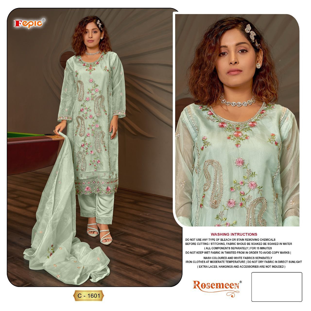 C-1601 Rosemeen Fepic Pakistani Salwar Suits