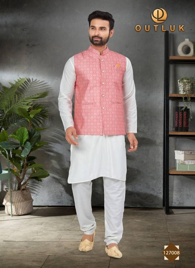 127008 Wedding Collection Vol 127 Outluk Cotton Mens Kurta Pyjama