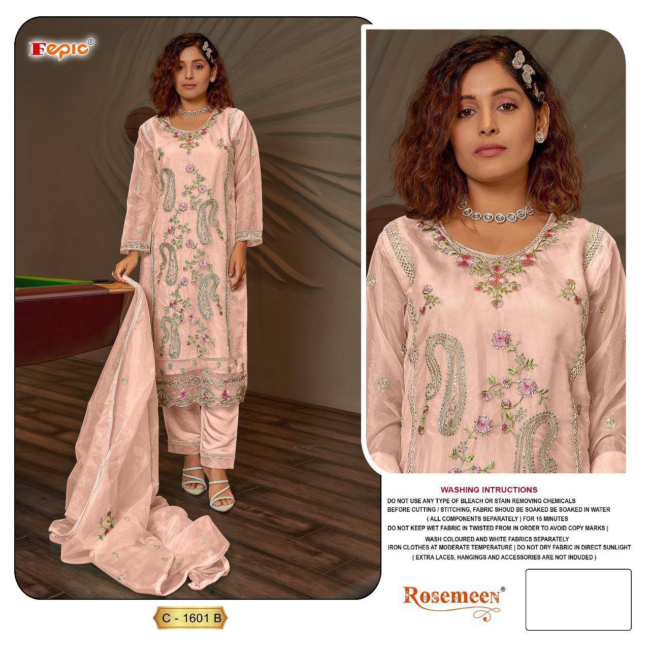 C-1601-B Rosemeen Fepic Pakistani Salwar Suits