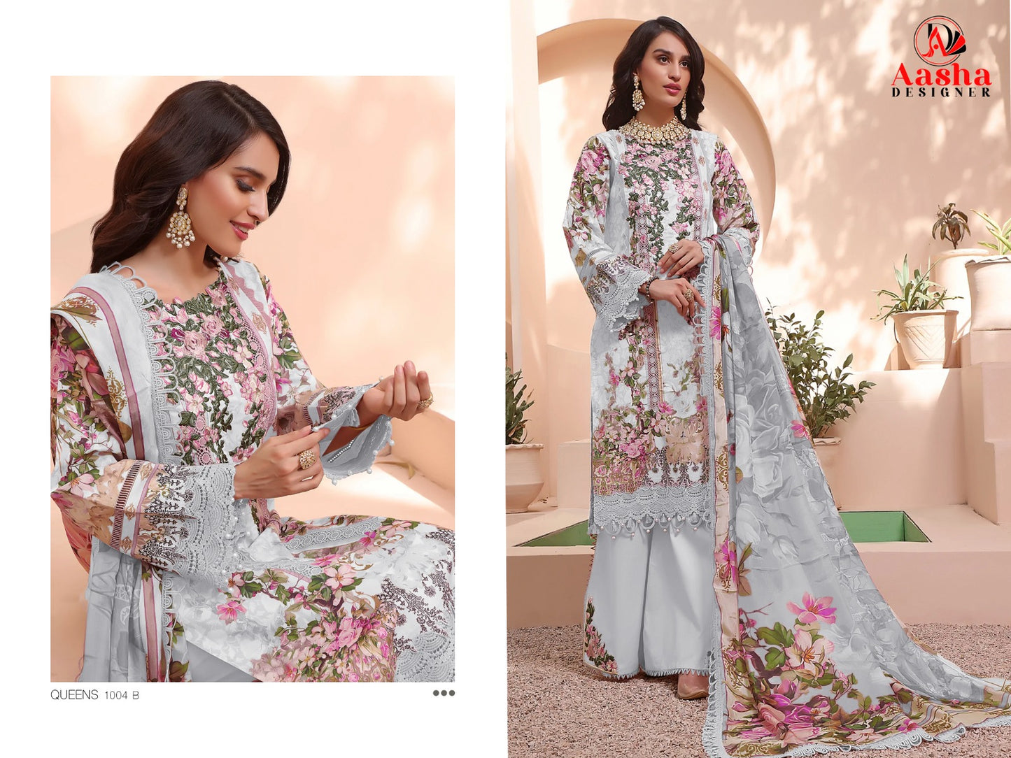 1004-B Aasha Designer Pakistani Salwar Suits