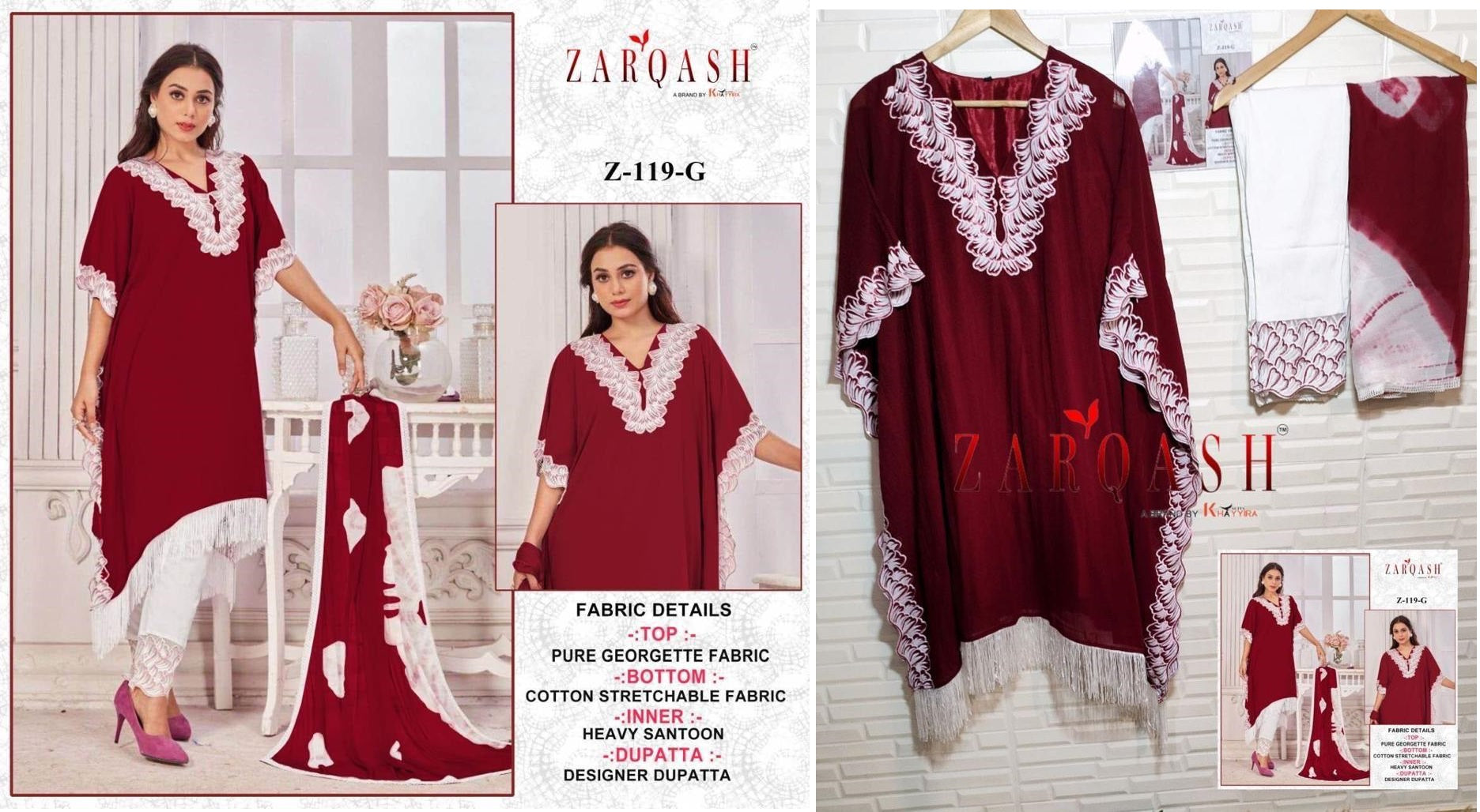 Z-119G Zarqash Pakistani Readymade Suits