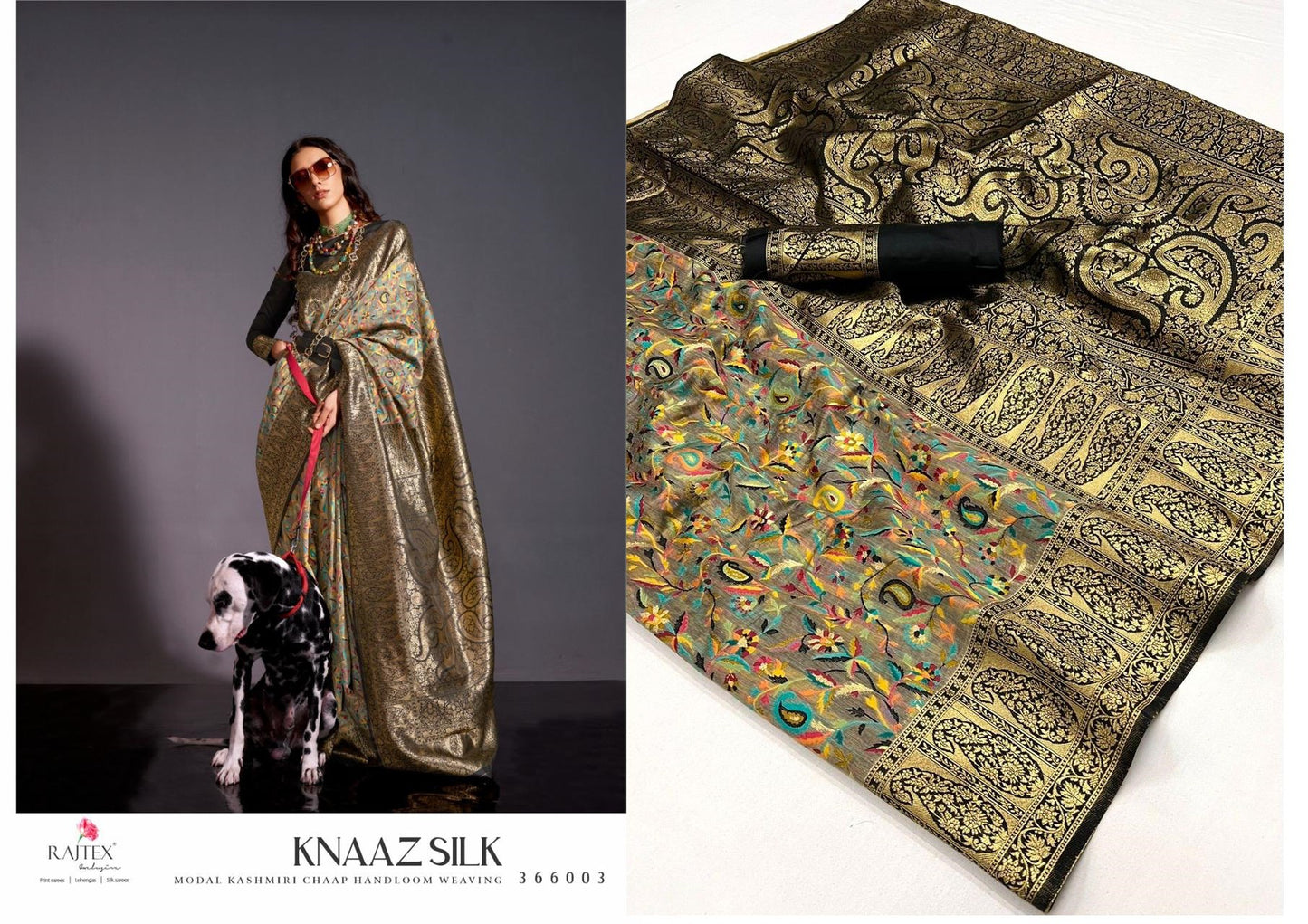 366003 Knaaz Rajtex Sarees