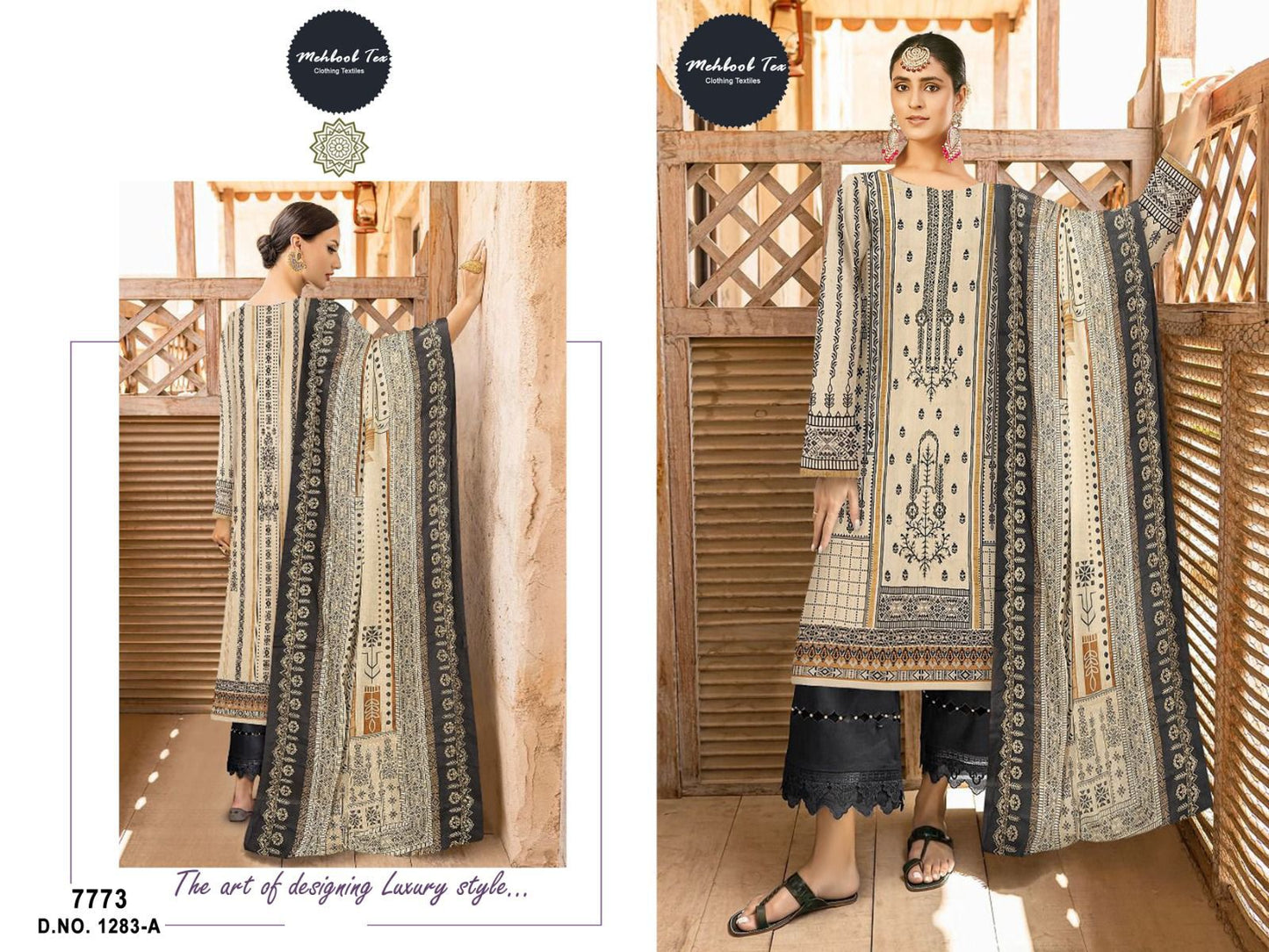 1283-A Mehboob Tex Embroidery Pakistani Salwar Suits
