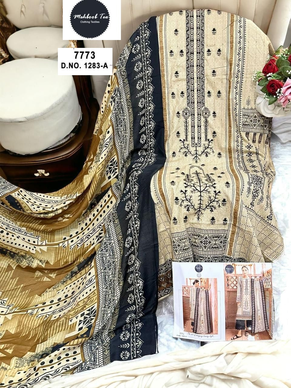 1283-A Mehboob Tex Embroidery Pakistani Salwar Suits
