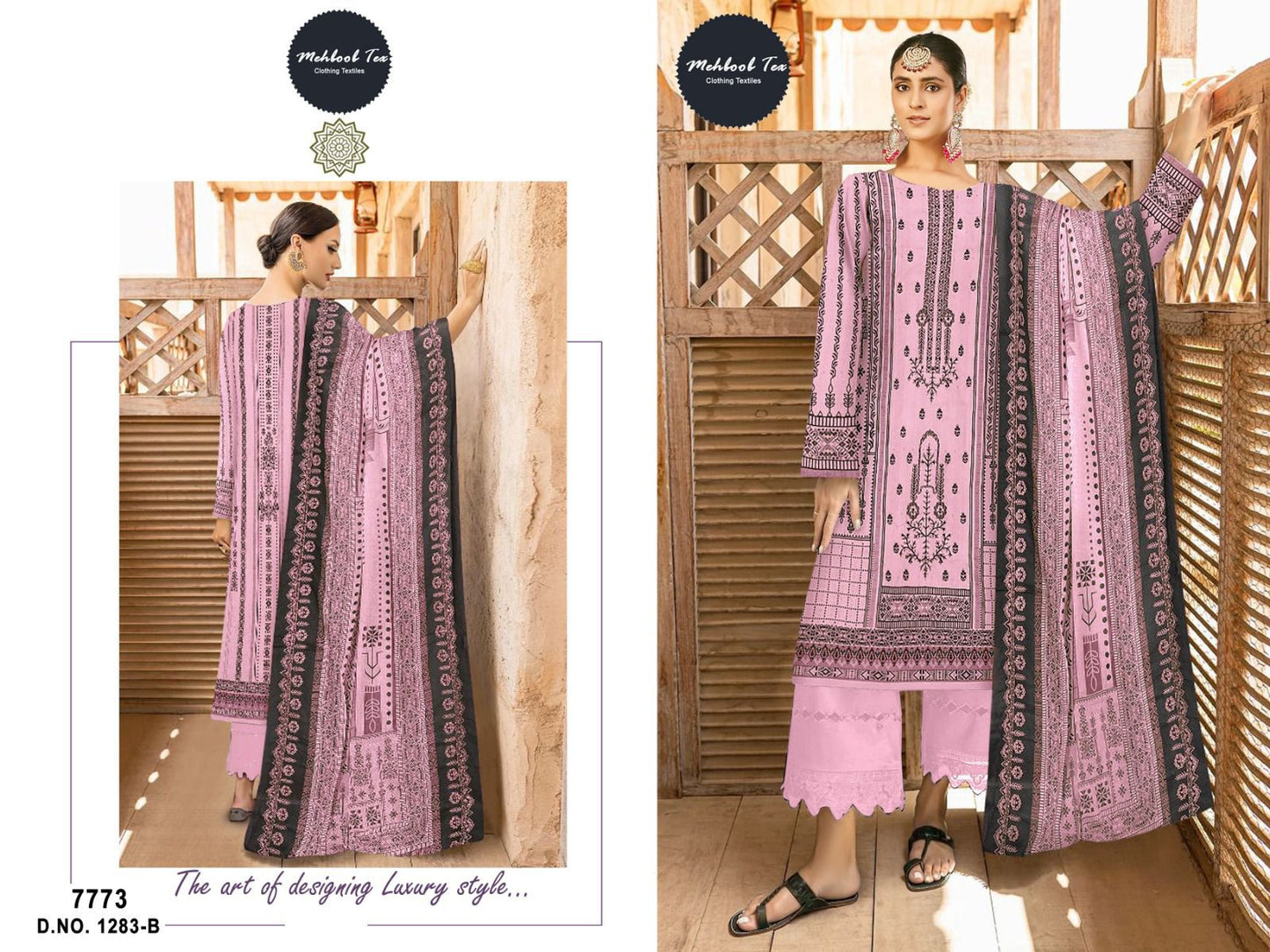 1283-B Mehboob Tex Embroidery Pakistani Salwar Suits