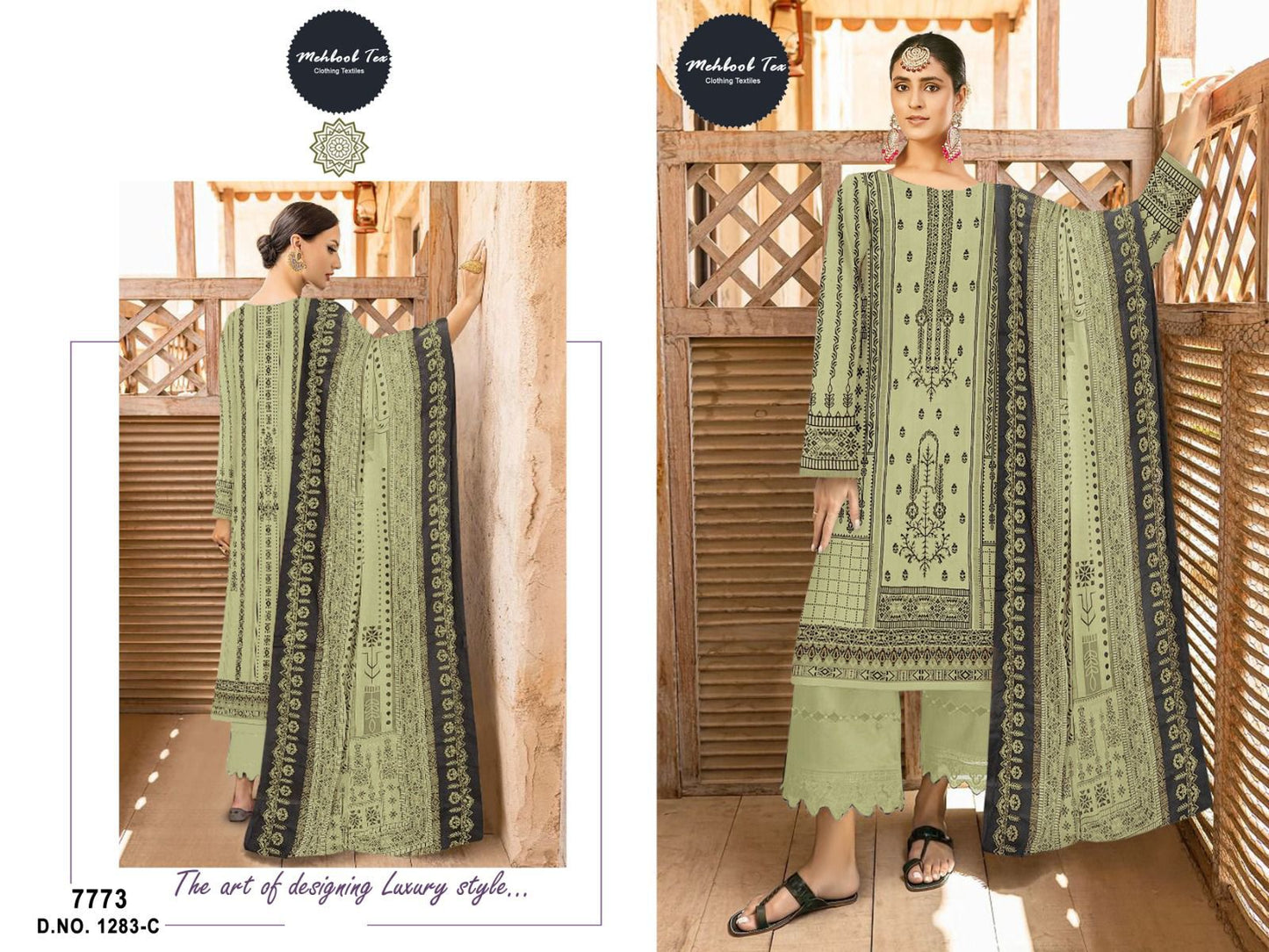 1283-C Mehboob Tex Embroidery Pakistani Salwar Suits