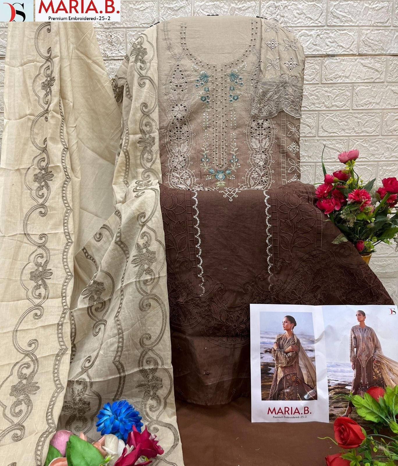 1285-B Maria B Premium Embroidered-25-2 Deepsy Pure Cotton Pakistani Salwar Suits