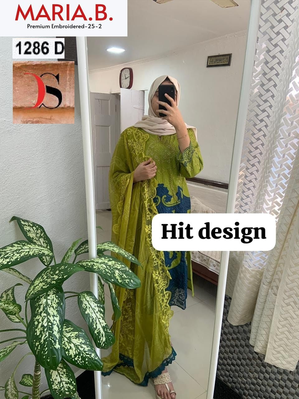 1286 D Maria B Premium Embroidered 25-2 Deepsy Embroidery Pakistani Patch Suits