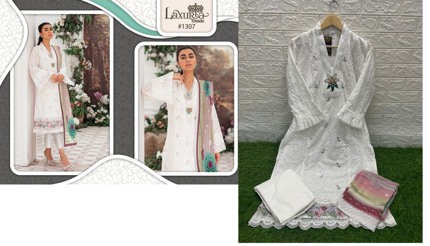Dn-1307 Laxuria Trendz Pakistani Readymade Suits