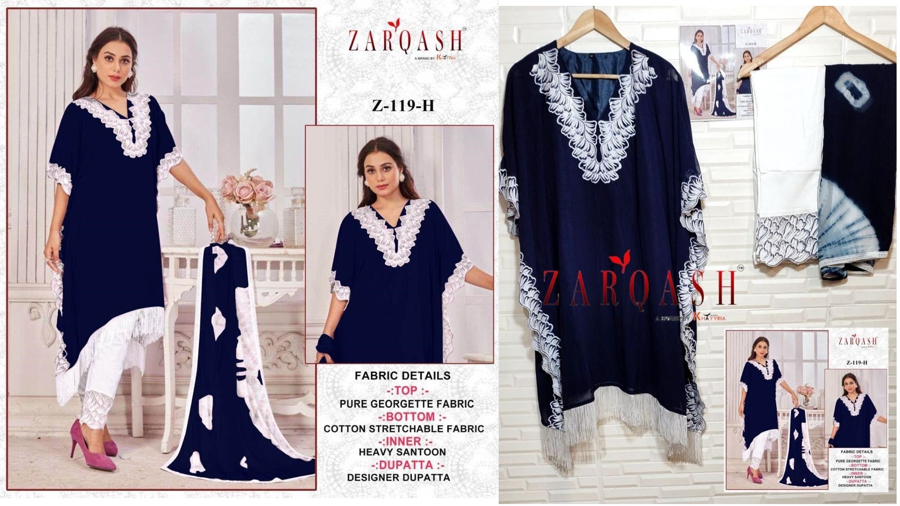 Z-119H Zarqash Pakistani Readymade Suits