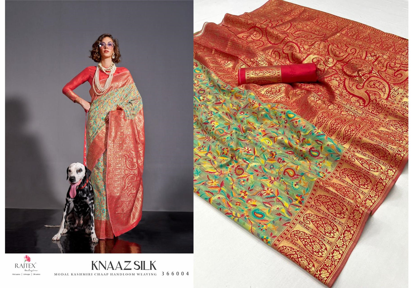 366004 Knaaz Rajtex Sarees