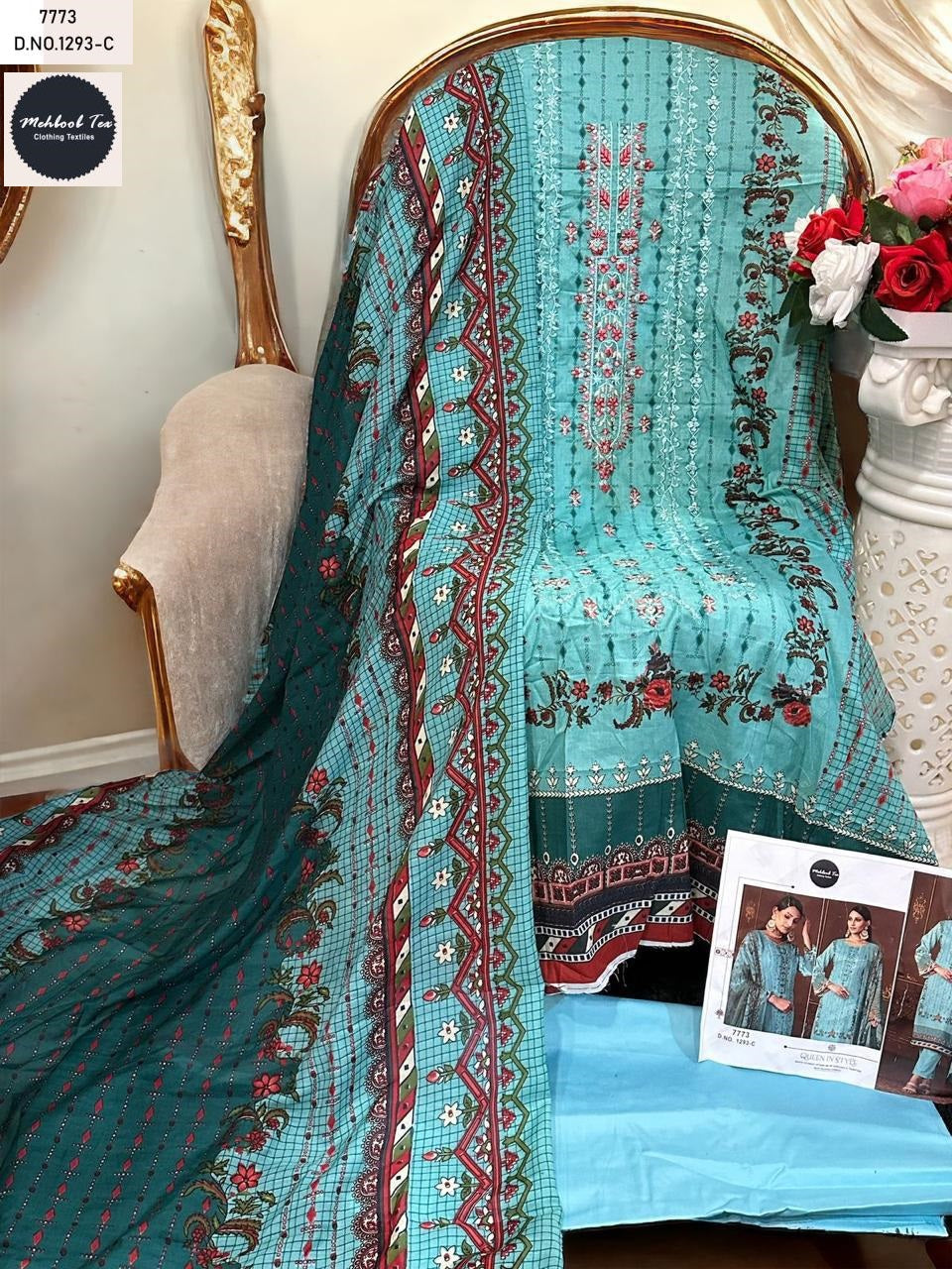 1293C Mehboob Tex Print Pakistani Salwar Suits