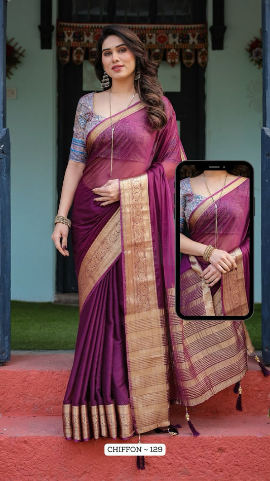129 Almaari Chiffon Sarees
