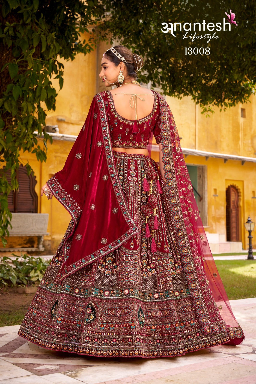 13008 Wedding Bride Vol 3 Anantesh Premium Velvet Bridal Lehenga Choli