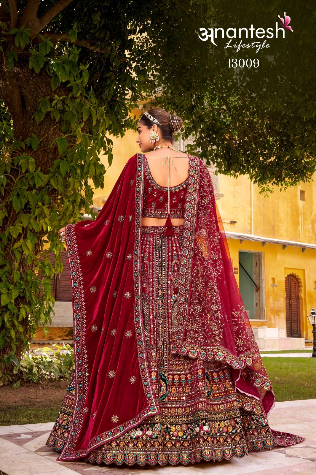13009 Wedding Bride Vol 3 Anantesh Premium Velvet Bridal Lehenga Choli