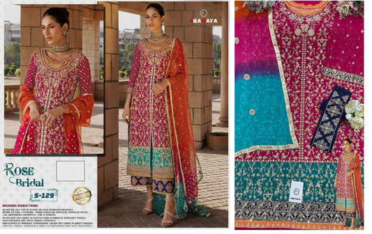Dn-129 Rose Bridel Shanaya Fashion Pakistani Salwar Suits