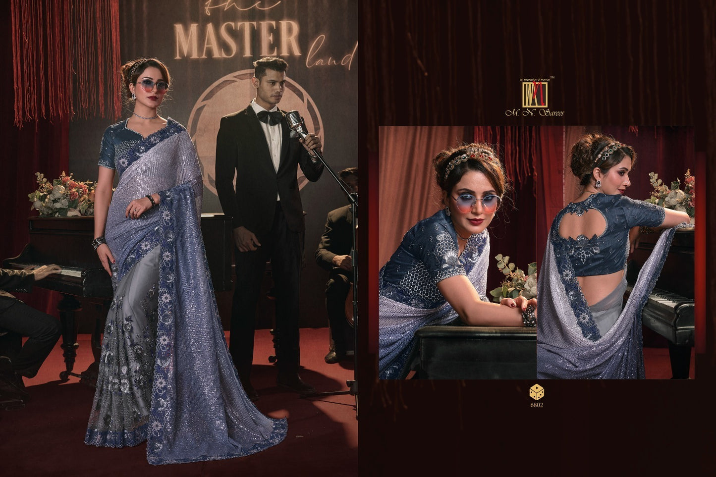 6802 Swarovski Vol 7 Mn Sarees