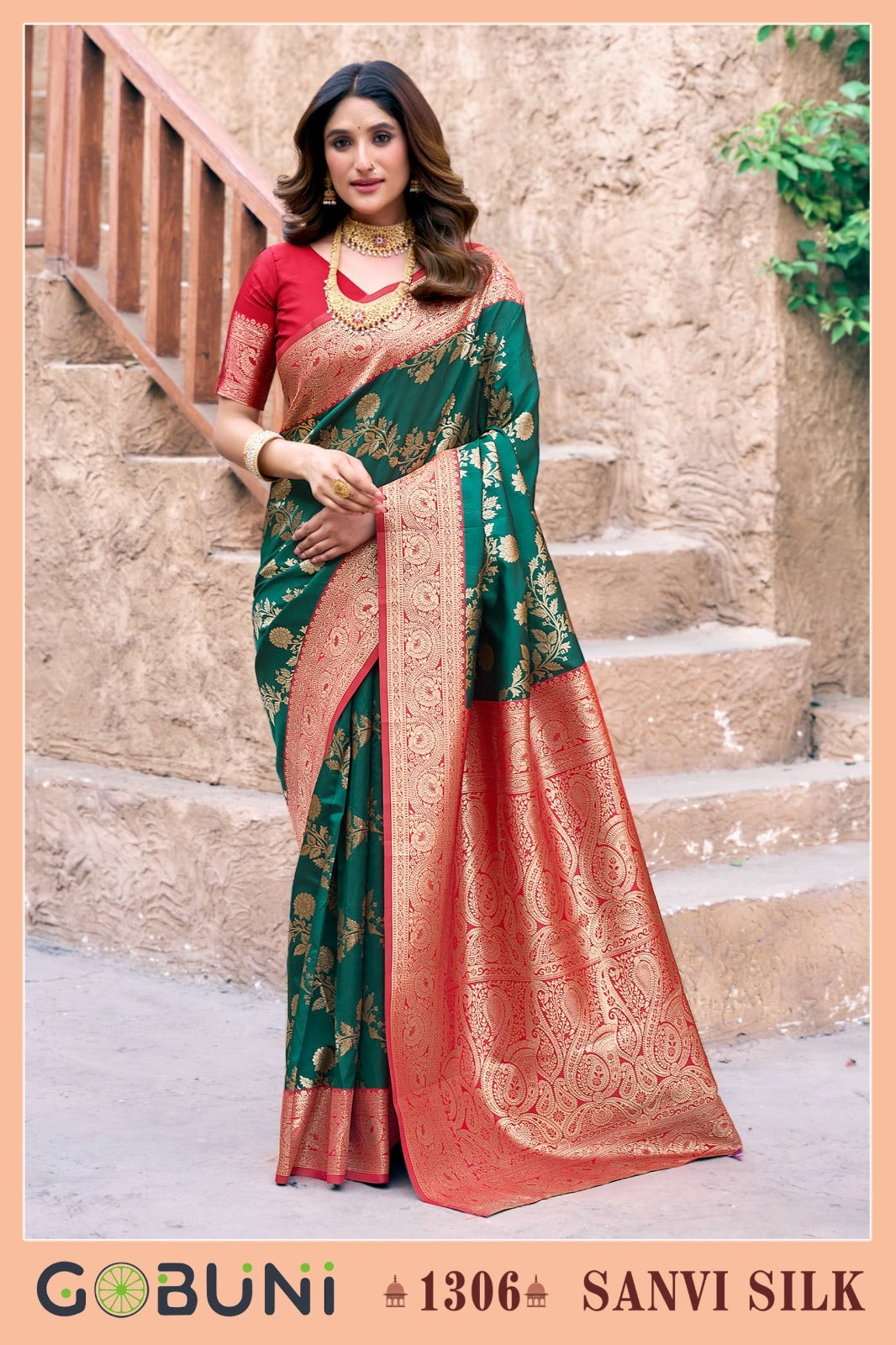 1306 Sanvi Gobuni Silk Sarees