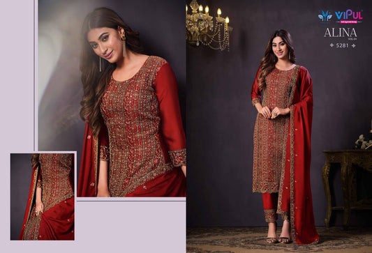 5281 Alina Vol 4 Vipul Unstitched Suits