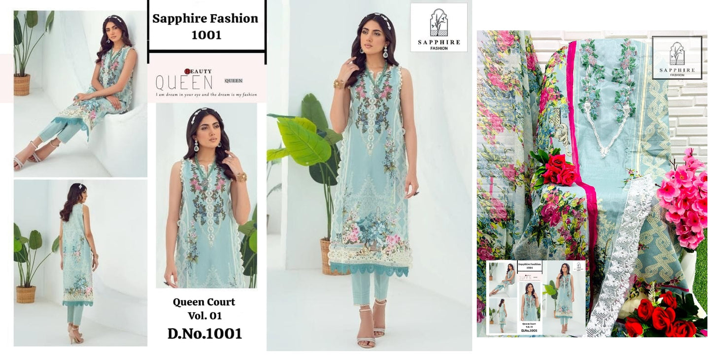 1001 Sapphire Pakistani Salwar Suits