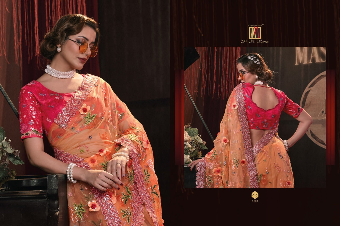 6803 Swarovski Vol 7 Mn Sarees