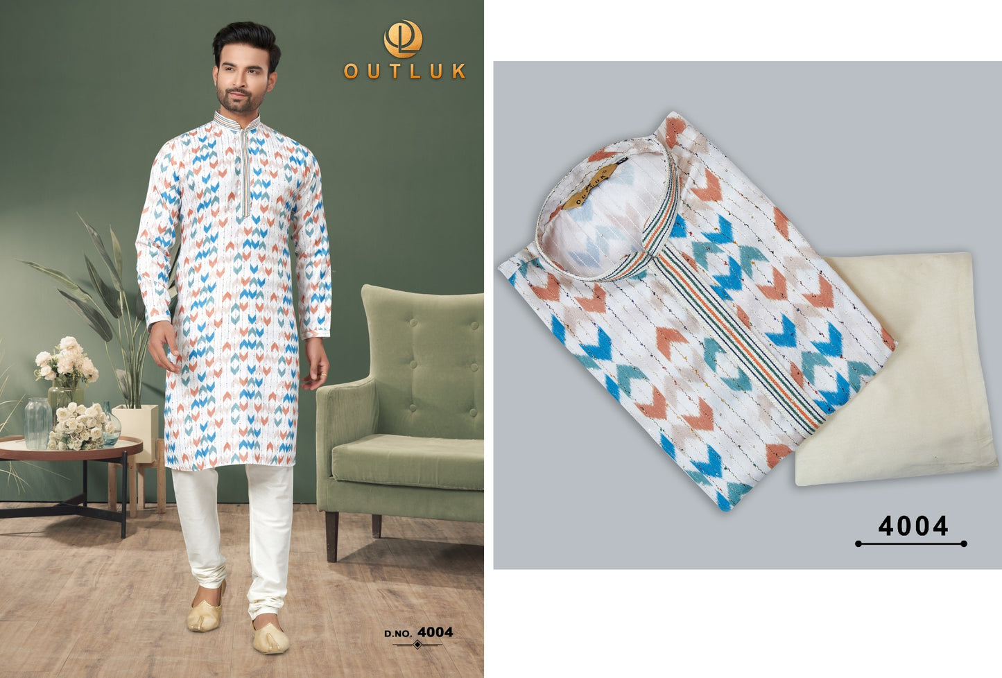 4004 Wedding Collection Vol 4 Outluk Mens Kurta Pyjama