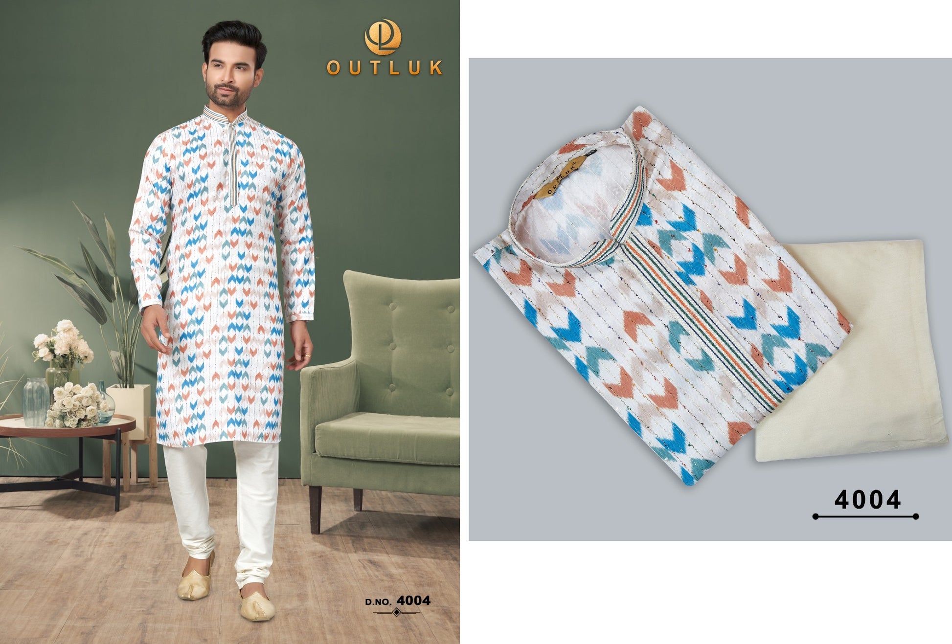 4004 Wedding Collection Vol 4 Outluk Mens Kurta Pyjama