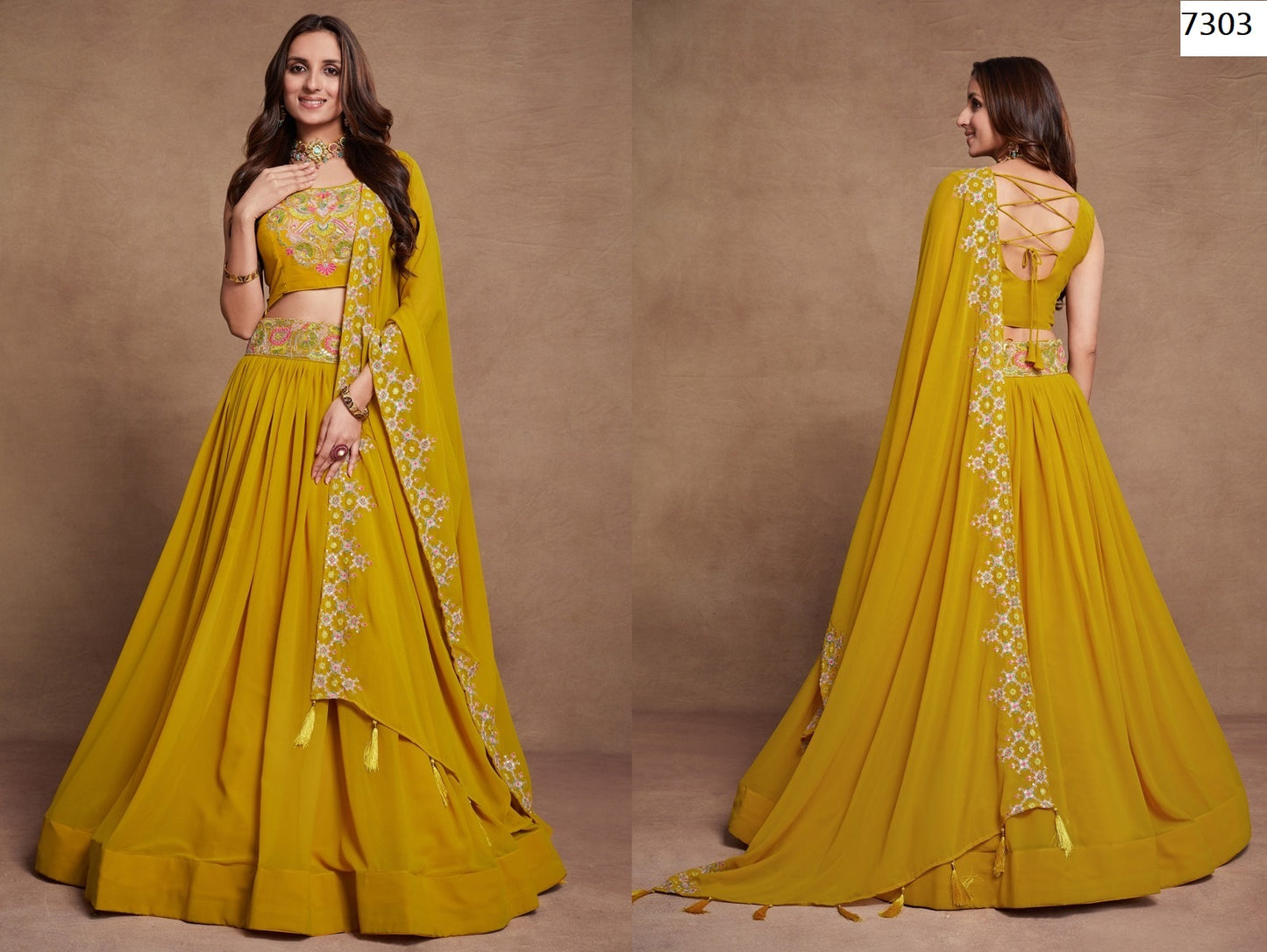 7303 Gulkanya Vol 4 Aahvan Designs Lehenga Choli
