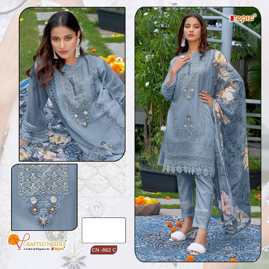 862C Crafted Needle Pakistani Readymade Suits