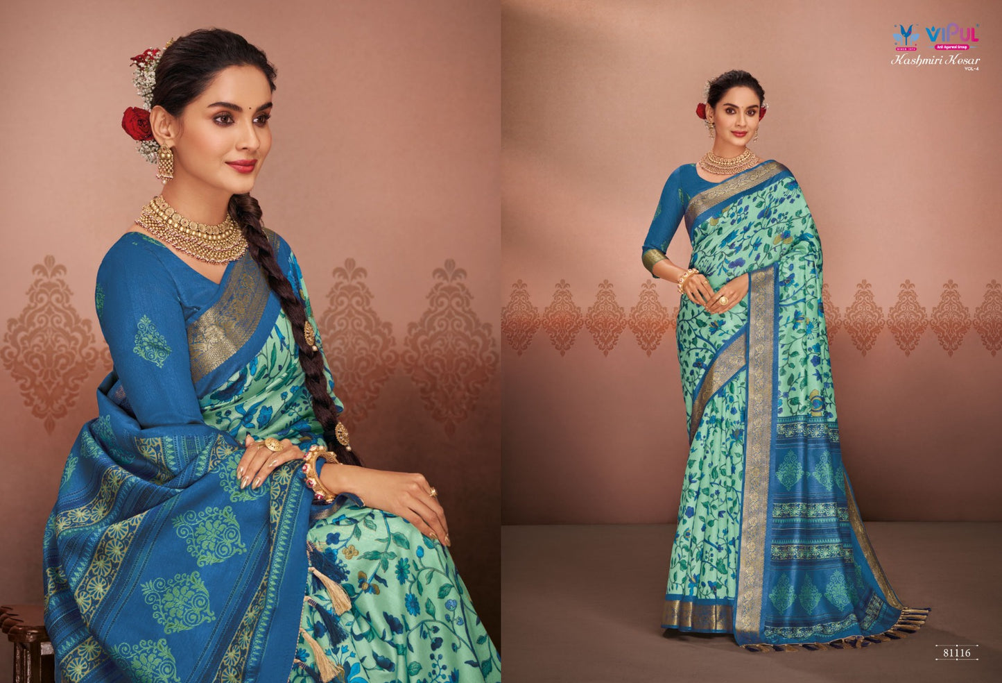 81116 Kashmiri Kesar Vol 4 Vipul Sarees