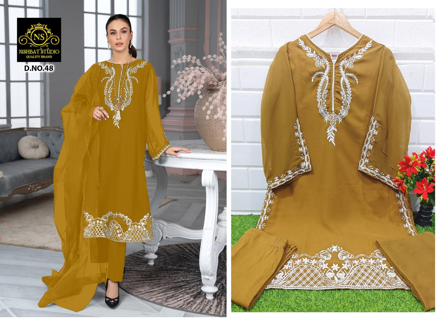 48Yellow Nishbat Studio Pakistani Readymade Suits