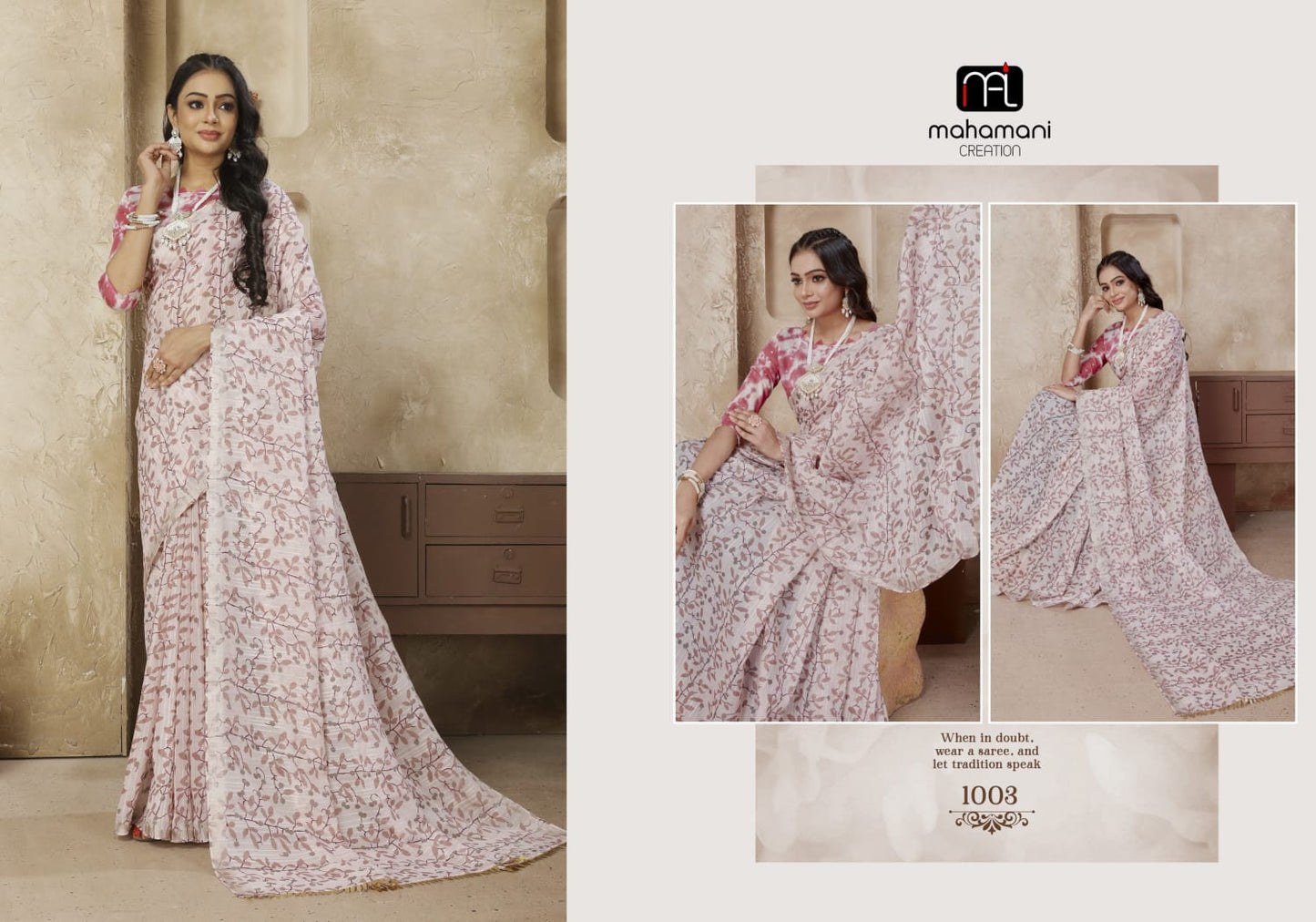 1003 Romaniya Mahamani Creation Sarees